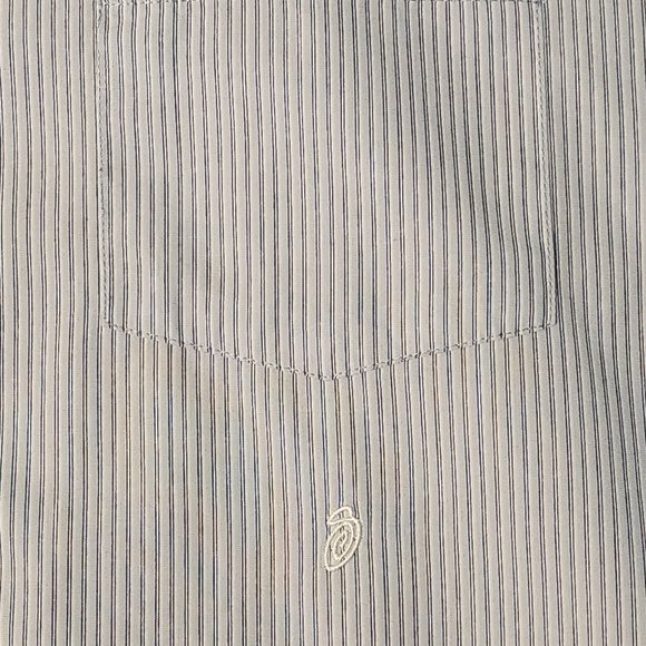 Stussy Button Up Long Sleave Shirt / XL / White with Blue Stripes - Picture 5 of 5